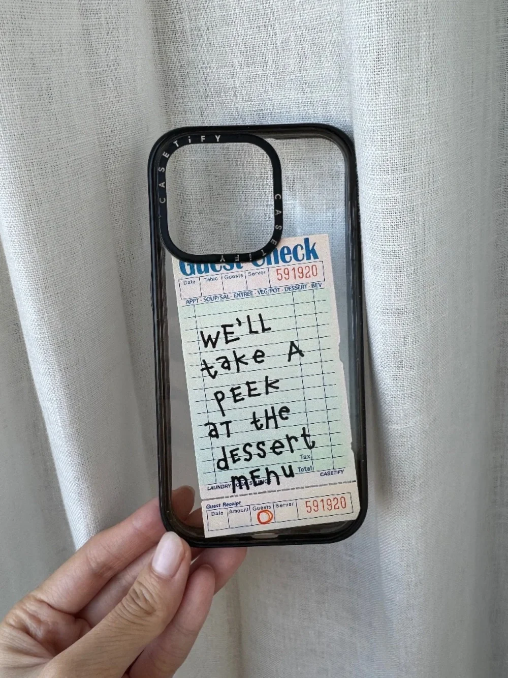 CASETiFY Dessert Menu Case for iPhone 15 Pro in Black (Impact, MagSafe)